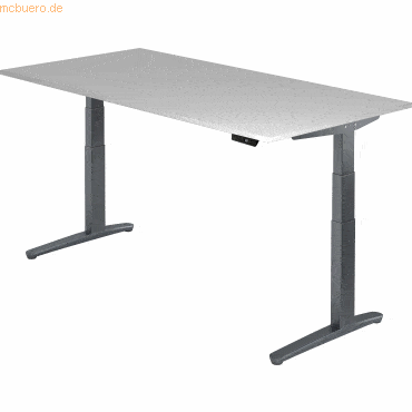 mcbuero.de Sitz-Steh-Schreibtisch elektrisch 200x100cm Grau/Graphit