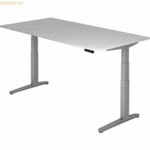 mcbuero.de Sitz-Steh-Schreibtisch elektrisch 200x100cm Grau/silber