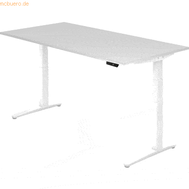 mcbuero.de Sitz-Steh-Schreibtisch elektrisch 200x100cm Weiß/Weiß