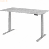 mcbuero.de Sitz-Steh-Schreibtisch elektrisch 160x80cm Beton/Silber