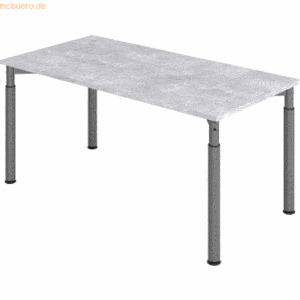 mcbuero.de Schreibtisch 160x80cm Beton/Graphit