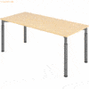 mcbuero.de Schreibtisch 180x80cm Ahorn/Graphit