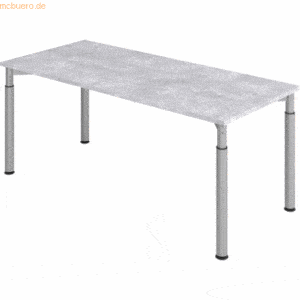 mcbuero.de Schreibtisch 180x80cm Beton/Silber