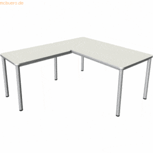 Kerkmann Schreibtisch + Anbautisch Prime 160x80/100x60cm weiß