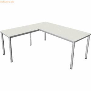 Kerkmann Schreibtisch + Anbautisch Prime 180x80/100x60cm weiß