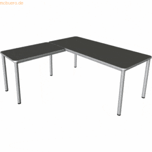 Kerkmann Schreibtisch + Anbautisch Prime 180x80/100x60cm anthrazit