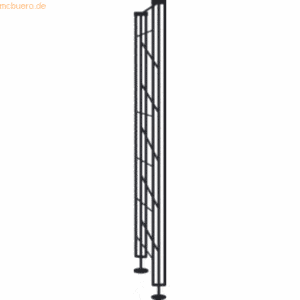 Kerkmann Bibliotheks-Regal libra Abschlussrahmen TxH 30x230cm schwarz/