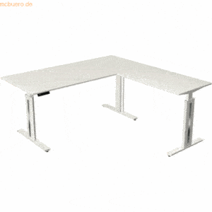 Kerkmann Sitz-/Stehtisch Move 3 BxTxH 180x180x72-120cm + Anbautisch we