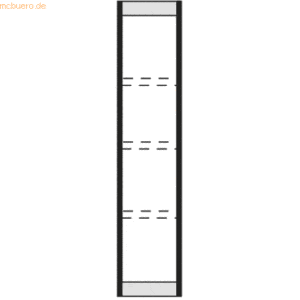 Kerkmann Büro-Regal Progress 2000 Endseite HxT 1900x300mm für 5 Böden