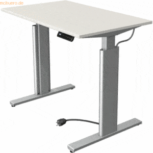 Kerkmann Sitz-/Stehtisch Move 3 BxTxH 100x60x72-120cm silber/weiß