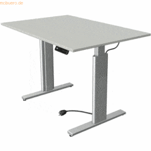 Kerkmann Sitz-/Stehtisch Move 3 BxTxH 120x60x72-120cm silber/lichtgrau