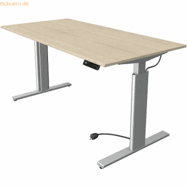 Kerkmann Sitz-/Stehtisch Move 3 BxTxH 160x80x72-120cm silber/ahorn