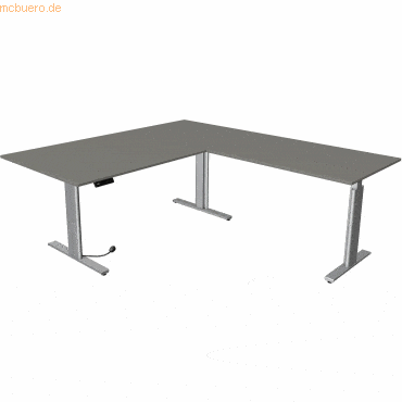 Kerkmann Sitz-/Stehtisch Move 3 BxT 200x180cm (mit Anbautisch) silber/