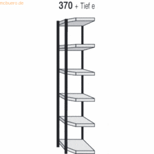 Kerkmann Magazin-Regal Stora 100 Eck-Regalfeld BxTxH 67x30x225cm schwa