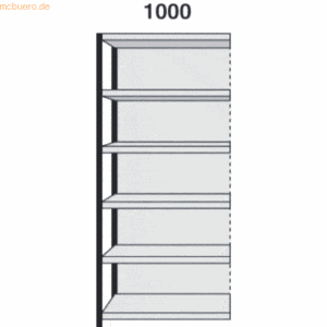 Kerkmann Magazin-Regal Stora 100 Regalfeld mit Rückwand BxTxH 100x50x2