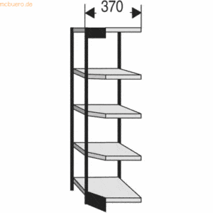 Kerkmann Büro-Regal Progress 2000 Eckfeld HxBxT 1900x770x/505x400mm 5