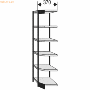 Kerkmann Büro-Regal Progress 2000 Eckfeld HxBxT 2250x870x/505x500mm 6