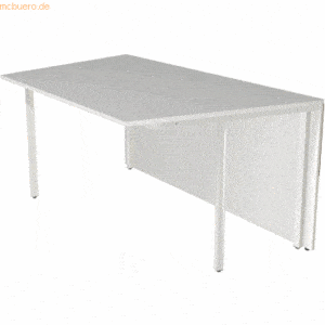 Kerkmann Anbau-Theke Atlantis 3 Tisch 1-seitig schräg 135x82x75cm weiß