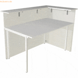 Kerkmann Anbau-Theke Atlantis Ecktheke 1-seitig offen 147x92x108cm wei