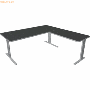 Kerkmann Schreibtisch Unic BxTxH 180x80x75cm Anbautisch 100x60cm anthr