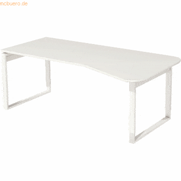 Kerkmann Freiformtisch Fresh BxT 195x80/100cm höhenverstellbar weiß