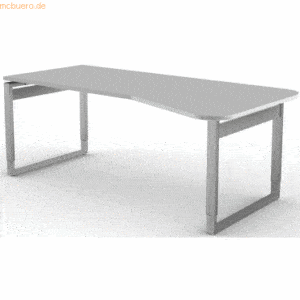 Kerkmann Freiformtisch StageOne Form 5 BxT 195x80/100cm lichtgrau