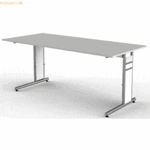 Kerkmann Schreibtisch StageOne Form 4 BxT180x80cm lichtgrau