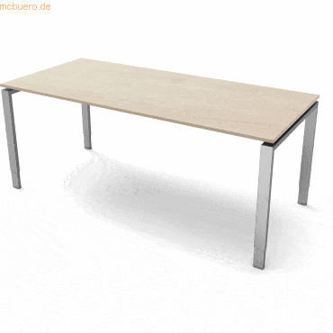 Kerkmann Schreibtisch Form5 4-Bein-Gestell 180x80x68-82cm ahorn