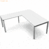 Kerkmann Schreibtisch Form5 180 180x80x68-82cm / Anbau 100x60cm lichtg