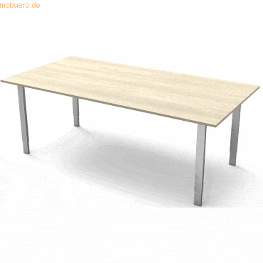 Kerkmann Schreibtisch Form5 XL 4-Bein-Gestell 200x100x68-82cm ahorn