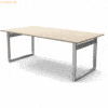 Kerkmann Schreibtisch Form5 XL Bügel-Gestell 200x100x68-82cm ahorn