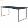 Kerkmann Freiformtisch Aveto Edelstahl BxT 195x80/100cm wenge