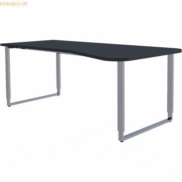 Kerkmann Freiformtisch Aveto Edelstahl BxT 195x80/100cm wenge