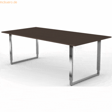 Kerkmann Schreibtisch Aveto Edelstahl XL BxT 200x100cm wenge