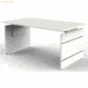 Kerkmann Schreibtisch StageOne Form 4 BxT 160x80cm weiß