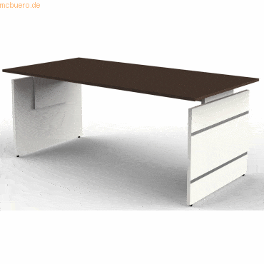 Kerkmann Schreibtisch Form 4 mit Wangengestell 180x80x68-76cm wenge