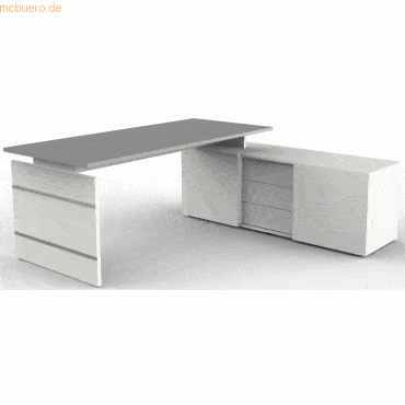 Kerkmann Komplettarbeitsplatz Form 4 mit Schreibtisch und Sideboard gr