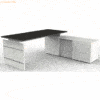 Kerkmann Komplettarbeitsplatz Form 4 mit Schreibtisch und Sideboard an