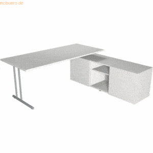 Kerkmann Schreibtisch start up BxT 180x80 mit Sideboard weiß