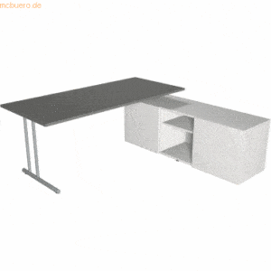 Kerkmann Schreibtisch start up BxT 180x80 mit Sideboard grafit