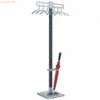 Kerkmann Standgarderobe Montana HxBxT 170x55x37cm alusilber/schwarz