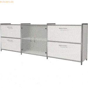 Kerkmann Sideboard BxTxH 236x38x78cm 4 Schubfächer weiß