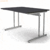 Kerkmann Schreibtisch Artline Holzdekor C-Fuß 120x80x68-82cm anthrazit