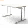 Kerkmann Schreibtisch Artline Holzdekor C-Fuß 120x80x68-82cm weiß
