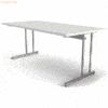Kerkmann Schreibtisch Artline Holzdekor C-Fuß 180x80x68-82cm weiß