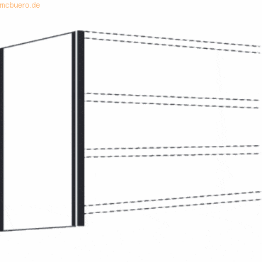 Kerkmann Seiten-Endwand für Büro-Regal Progress 500 TxH 30x225cm licht