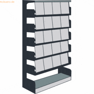 Kerkmann Klappenregal Univers Grundfeld BxTxH 100x30x200cm lichtgrau