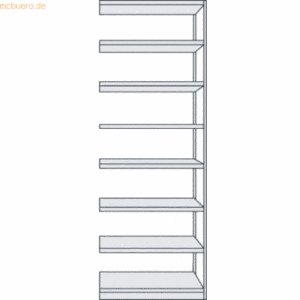 Kerkmann Büroregal Progress 500 Anbauregal BxTxH 96x30x260cm 8 Böden l