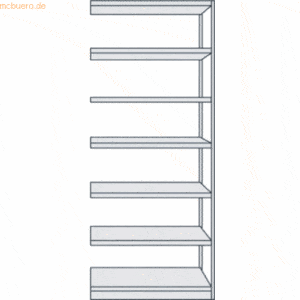 Kerkmann Büroregal Progress 500 Anbauregal BxTxH 96x60x225cm 7 Böden l