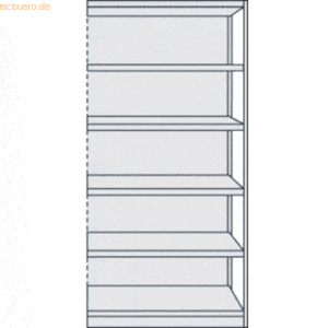 Kerkmann Büroregal Progress 500 Anbauregal BxTxH 96x30x190cm 6 Böden m